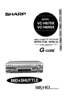 Sharp VC-H670X Operation Manual preview