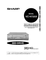 Предварительный просмотр 1 страницы Sharp VC-H725X Operation Manual