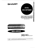 Предварительный просмотр 1 страницы Sharp VC-H726X Operation Manual