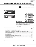 Preview for 1 page of Sharp VC-SA350 Service Manual