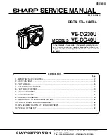 Preview for 1 page of Sharp VE-CG30U Service Manual