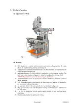 Preview for 3 page of Sharp VH3 Mill Operations Manual & Parts List