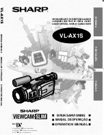 Sharp ViewCam Slim VL-AX1S Operation Manual preview