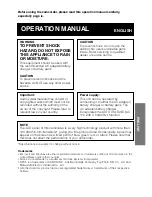 Preview for 3 page of Sharp ViewCam Slim VL-AX1S Operation Manual