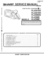 Sharp ViewCam VL-E610S Service Manual preview