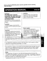 Предварительный просмотр 3 страницы Sharp ViewCam VL-H850S Operation Manual