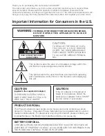 Preview for 2 page of Sharp ViewCam VL-NZ100U Operation Manual