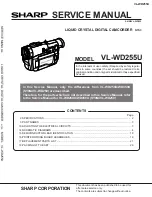 Sharp ViewCam VL-WD255U Service Manual preview