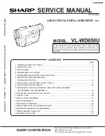 Sharp VIEWCAM VL-WD650U Service Manual preview