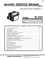 Preview for 1 page of Sharp Viewcam VL-Z1U Service Manual