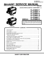 Sharp Viewcam VL-Z400H-T Service Manual предпросмотр