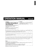 Предварительный просмотр 3 страницы Sharp ViewCam Zoom 8 VL-E40S Operation Manual