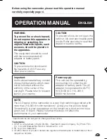 Preview for 3 page of Sharp ViewcamZ VL-Z500S-E Operation Manual