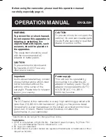 Preview for 2 page of Sharp ViewcamZ VL-Z800E-S Operation Manual