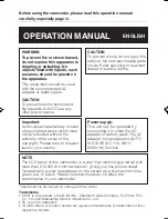 Предварительный просмотр 2 страницы Sharp ViewcamZ VL-Z950E-A Operation Manual