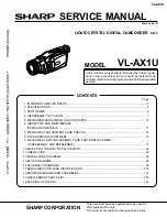 Sharp VL-AX1U Service Manual предпросмотр