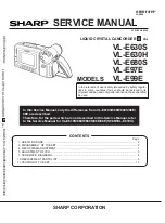 Preview for 1 page of Sharp VL-E630H Service Manual