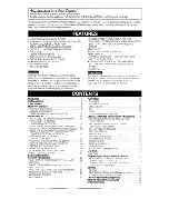 Preview for 3 page of Sharp VL-H400X Operation Manual