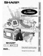 Preview for 1 page of Sharp VL-H860H Operation Manual