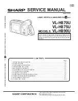 Preview for 1 page of Sharp VL-H870U Service Manual