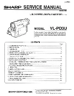 Preview for 1 page of Sharp VL-PD3U Service Manual