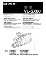 Sharp VL-SX80 Operation Manual preview