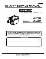 Sharp VL-Z3U - Viewcam Camcorder - 680 KP Service Manual Supplement preview