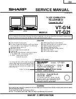 Sharp VT-G14 Service Manual preview