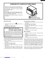 Preview for 3 page of Sharp Warm & Toasty R-55TS Service Manual