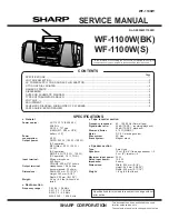 Sharp WF-1100W Service Manual предпросмотр