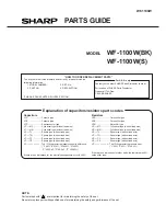 Предварительный просмотр 13 страницы Sharp WF-1100W Service Manual