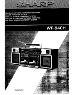 Предварительный просмотр 1 страницы Sharp WF-940H Operation Manual