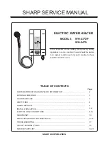 Preview for 1 page of Sharp WH-237DP Service Manual
