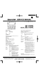 Sharp Wizard OZ-770PC Service Manual preview