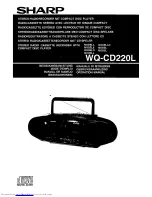 Sharp WQ-CD220L Operation Manual preview