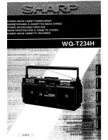 Предварительный просмотр 1 страницы Sharp WQ-T234H Operation Manual