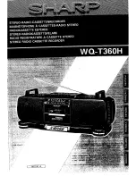 Предварительный просмотр 1 страницы Sharp WQ-T360H Operation Manual