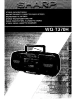 Предварительный просмотр 1 страницы Sharp WQ-T370H Operation Manual