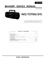 Preview for 1 page of Sharp WQ-T37OA Service Manual