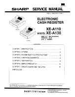 Sharp XE-A110 Service Manual preview