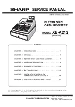 Sharp XE-A212 Service Manual preview