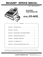 Sharp XE-A402 Service Manual preview