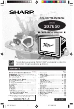 Preview for 1 page of Sharp XFlat 20F650 Operation Manual