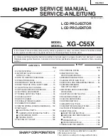 Предварительный просмотр 1 страницы Sharp XG-C55X - Conference Series XGA LCD Projector Service Manual