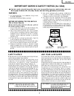 Предварительный просмотр 3 страницы Sharp XG-C55X - Conference Series XGA LCD Projector Service Manual