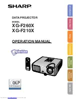 Предварительный просмотр 1 страницы Sharp XG-F210X Operation Manual