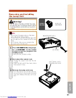 Предварительный просмотр 55 страницы Sharp XG-F210X Operation Manual