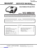 Предварительный просмотр 1 страницы Sharp XG-MB65X Service Manual