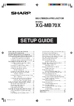 Sharp XG-MB70X Setup Manual preview