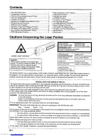 Preview for 4 page of Sharp XG-NV1E Operation Manual